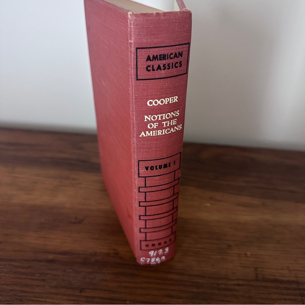 Notions of America book, by Cooper